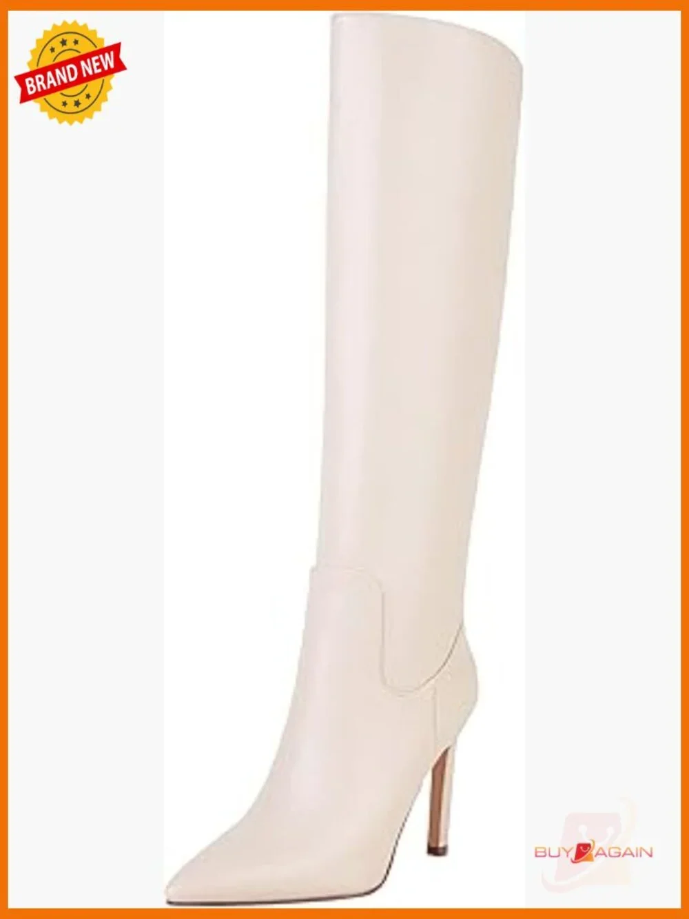 Stiletto High Heels Knee High Boots Zipper Pointed Toe - Picture 1 of 7